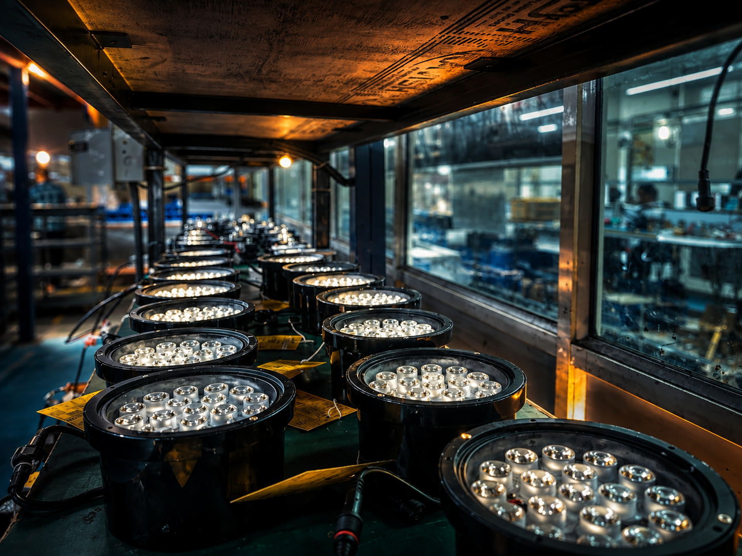 Lens assembly process in facility